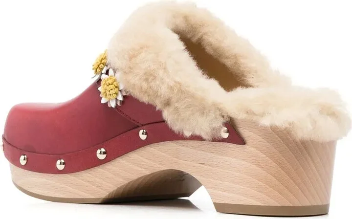 Flower-Applique Detail Mules - Image 3