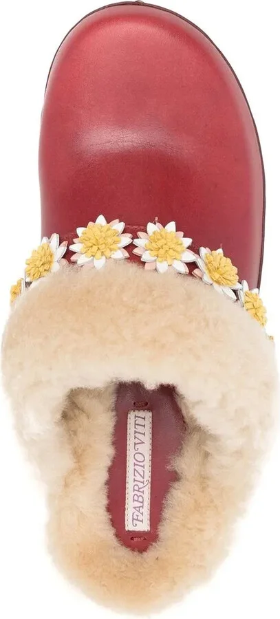 Flower-Applique Detail Mules - Image 4