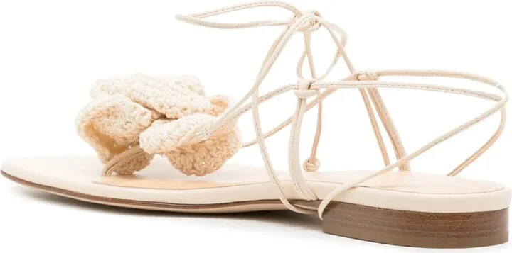 Flower crochet-knit sandals - Image 3