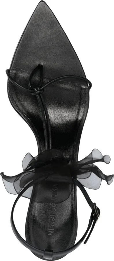 Flower-Detail 75mm Sandals - Image 4