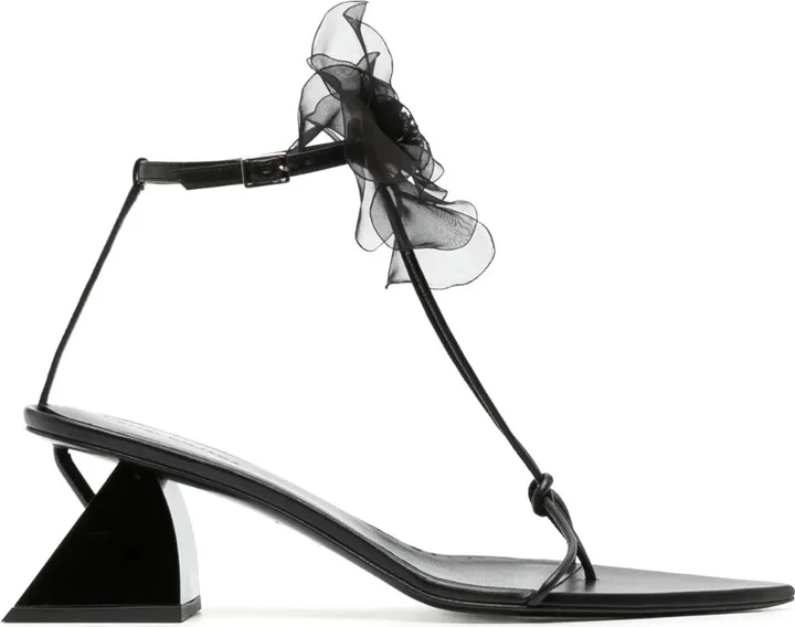 Flower-Detail 75mm Sandals