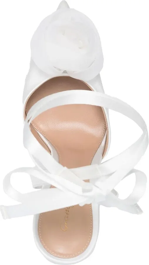Flower-Detailing Pointed-Toe Pumps - Image 4