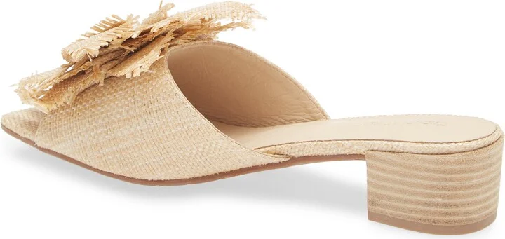 Flower Embellished Raffia Sandal - Image 2