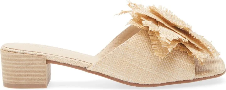 Flower Embellished Raffia Sandal - Image 3
