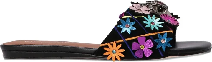 Flower-Embellished Sandals