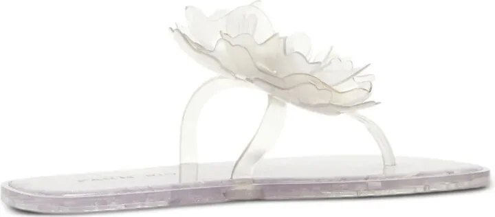 Flower-Embellished Thong Flip-Flops - Image 2