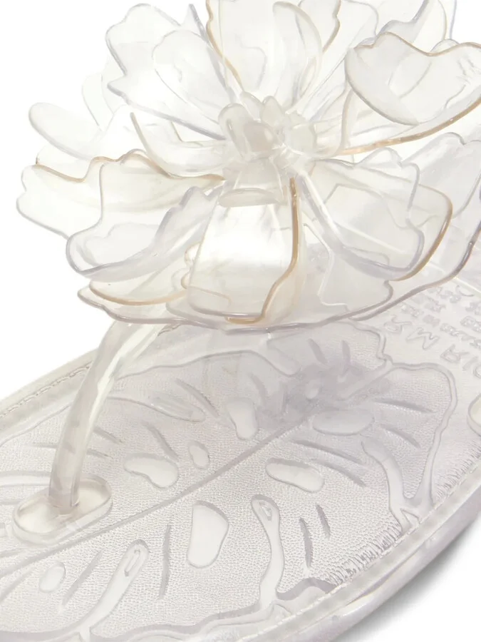 Flower-Embellished Thong Flip-Flops - Image 3