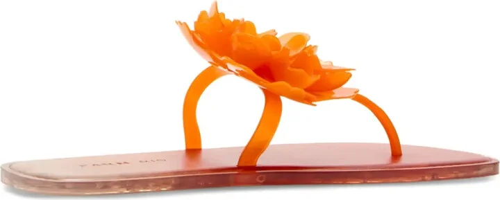 Flower-Embellished Thong Sandals - Image 4