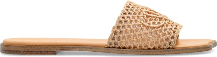 "Flower" Flip-flops, , - Beige