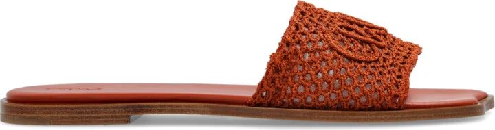 "Flower" Flip-flops, , - Brown