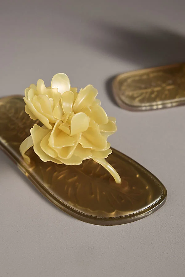 Flower Jelly Thong Sandals - Image 3