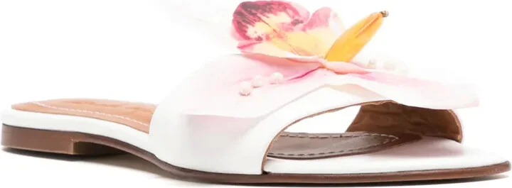 Flower Leather Sandals - Image 2