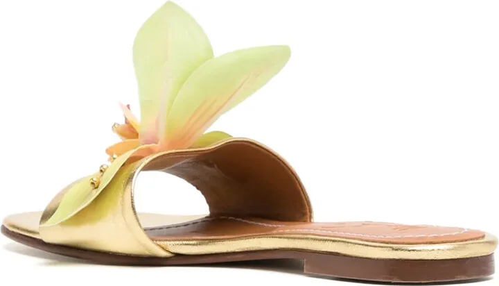 Flower Leather Sandals - Image 3