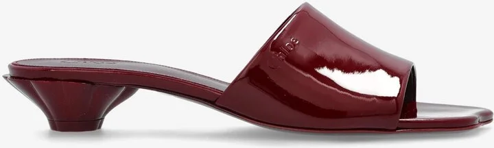 Flower Patent Leather Mules