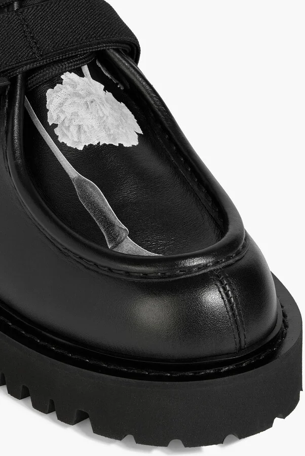Flowersity VLTN printed leather derby shoes - Image 4