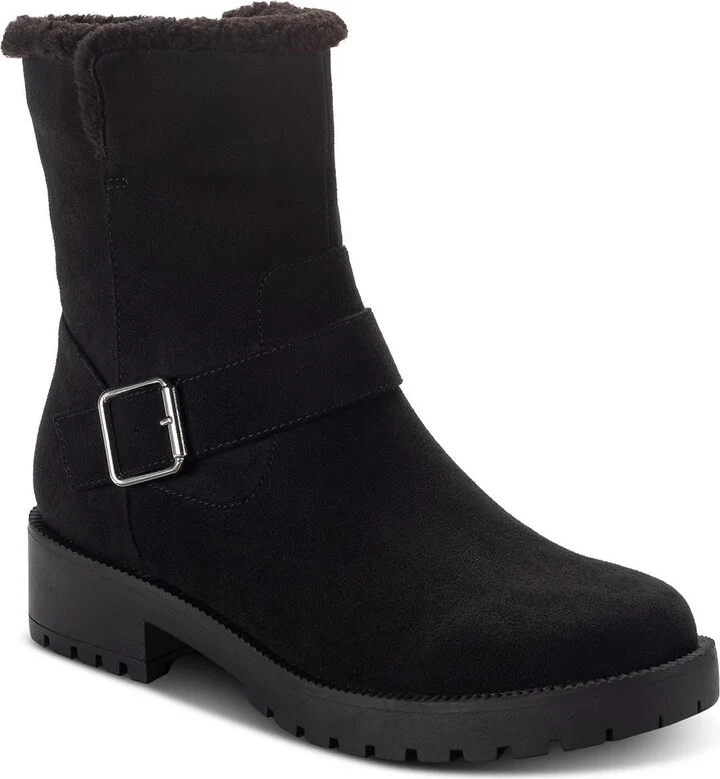 Fluerr Womens Zipper Manmade Booties