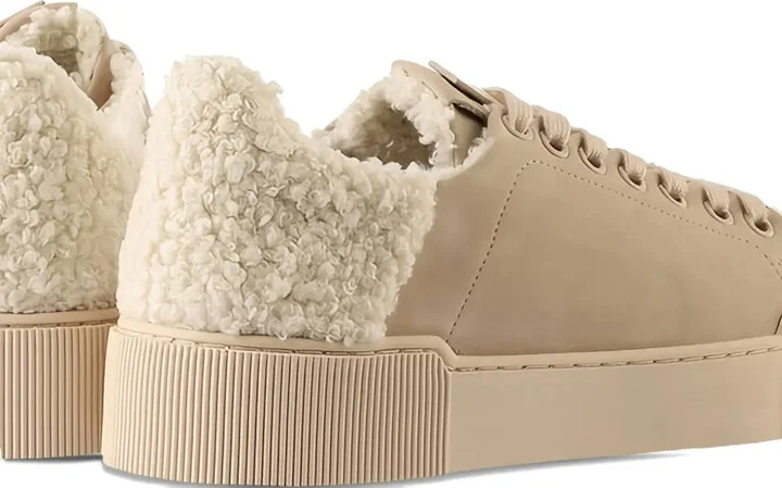 Fluffy lace-up sneakers - Image 3