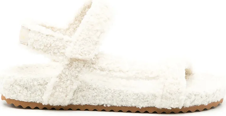 Fluffy Touch-Strap Sandals