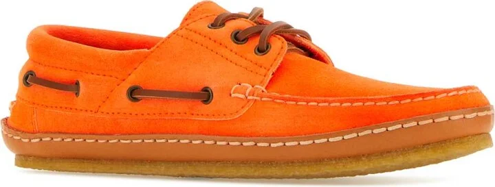 Fluo Orange Suede Ashe Loafers - Image 2