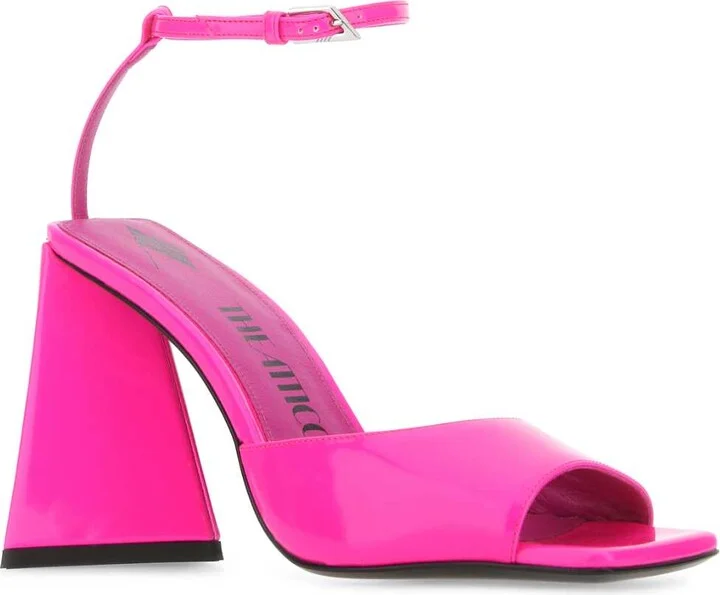Fluo Pink Leather Piper Sandals - Image 2