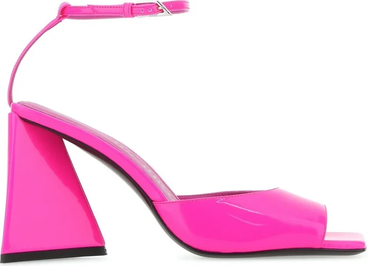 Fluo Pink Leather Piper Sandals