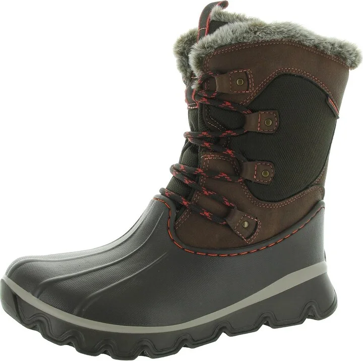 Flurry Womens Lightweight Faux Leather Winter & Snow Boots