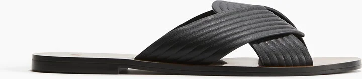 Fluted-Strap Sandals