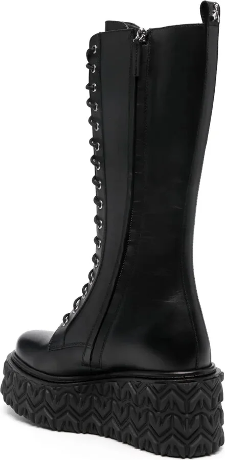 Fly-embossed wedge boots - Image 3