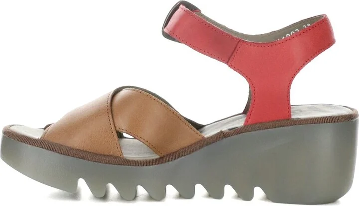 Fly London Bace Leather Wedge Sandal - Image 2