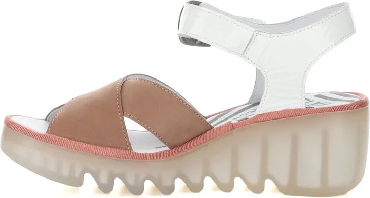 Fly London Bace Suede & Patent Sandal - Image 2
