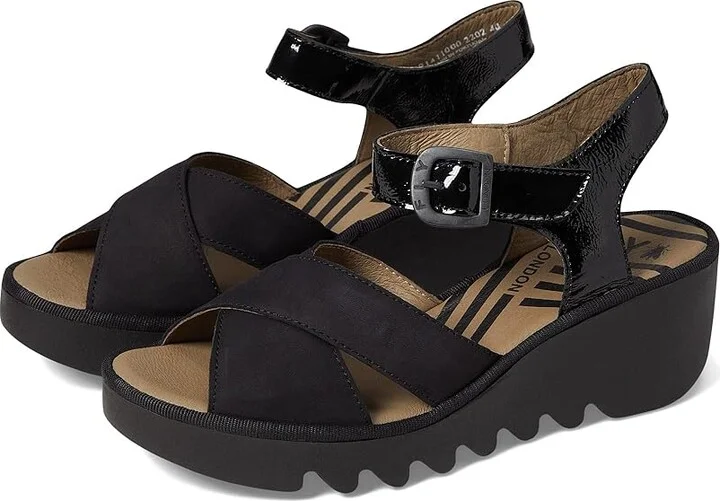 FLY LONDON BACE411FLY Women's Shoes Black Cupido/Luxor : EU 40 (US Women's 9-9.5) M, Leather