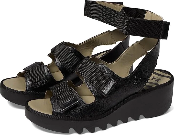 FLY LONDON BECH474FLY Women's Shoes Black Mousse : EU 36 (US Women's 5.5-6) M, Leather