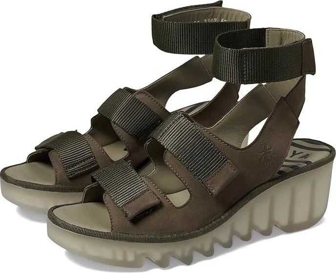 FLY LONDON BECH474FLY Women's Shoes Khaki Cupido : EU 38 (US Women's 7.5-8) M, Leather