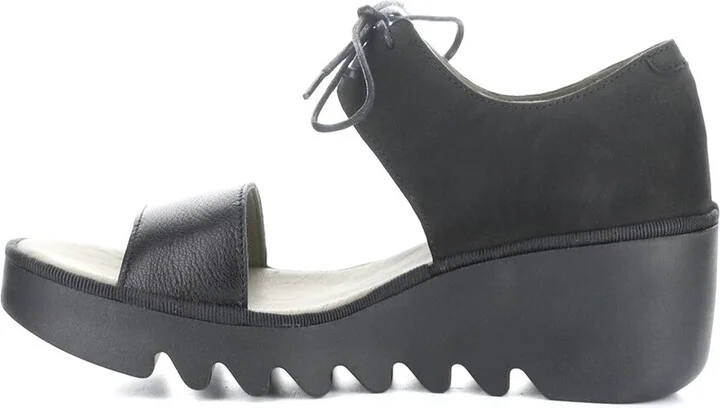 Fly London Bilu Leather & Suede Wedge Sandal - Image 2