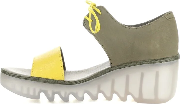 Fly London Bilu Leather & Suede Wedge Sandal - Image 2