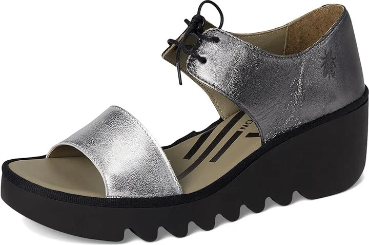 FLY LONDON BILU465FLY Women's Shoes Silver/Graphite : EU 40 (US Women's 9-9.5) M, Leather/Rubber - Image 5