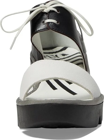 FLY LONDON BILU465FLY Women's Shoes White/Black Mousse : EU 36 (US Women's 5.5-6) M, Leather/Rubber - Image 2