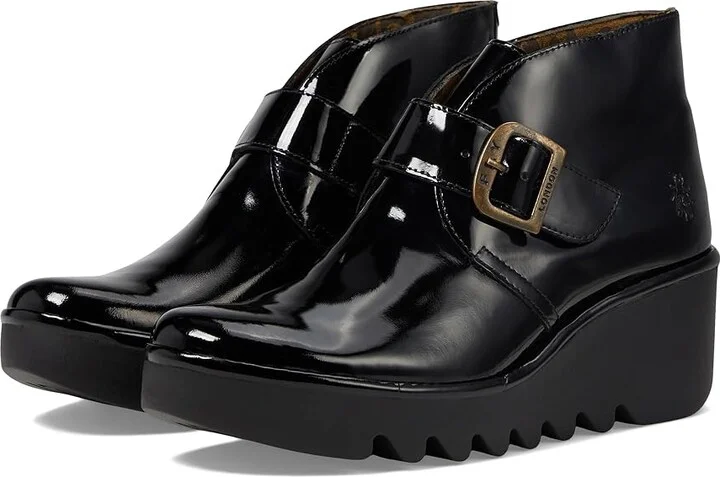FLY LONDON BIRT397FLY Women's Shoes Black Atlantis : EU 38 (US Women's 7.5-8) M, Suede