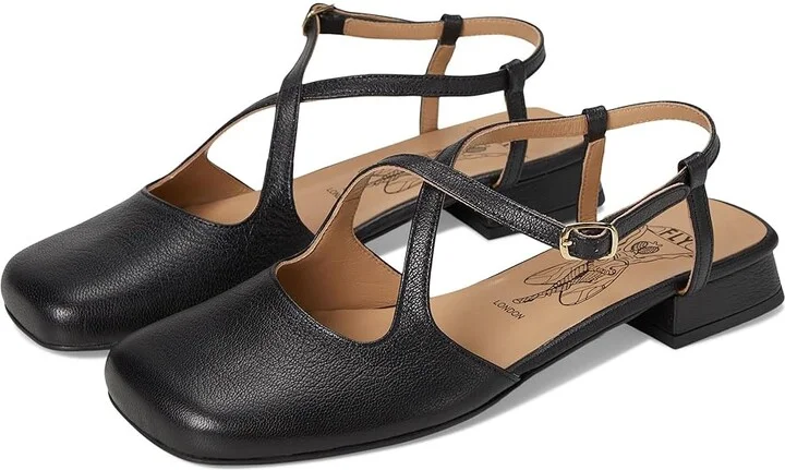 FLY LONDON CEFI270FLY Women's Flat Shoes Black : EU 41 (US Women's 10-10.5) M, Leather