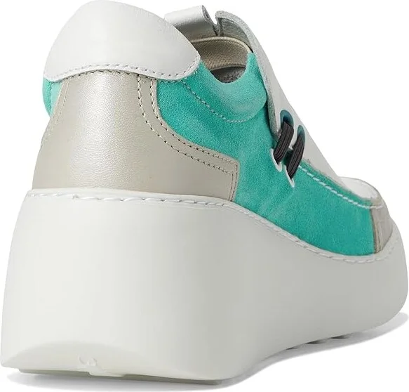 FLY LONDON DAVY667FLY Women's Shoes Silver/White/Spearmint : EU 39 (US Women's 8-8.5) M, Leather - Image 4