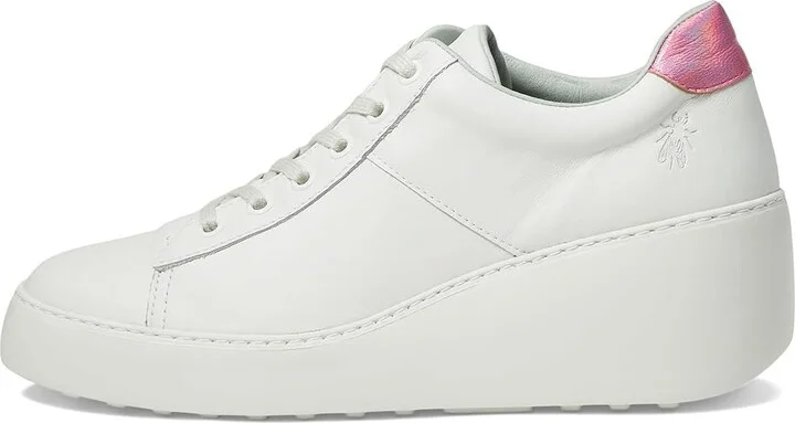 FLY LONDON DELF580FLY Women's Shoes White/Pink Velvet/Mirror : EU 41 (US Women's 10-10.5) M, Leather - Image 5