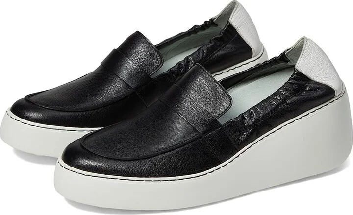 FLY LONDON DULI620FLY Women's Shoes Black/White Mousse : EU 36 (US Women's 5.5-6) M, Leather