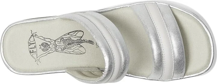 FLY LONDON EITY580FLY Women's Sandals Silver/White : EU 38 (US Women's 7.5-8) M, Leather/Rubber - Image 2
