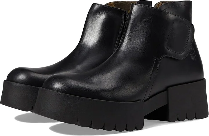 FLY LONDON ENDO006FLY Women's Shoes Black Rug : EU 38 (US Women's 7.5-8) M, Leather