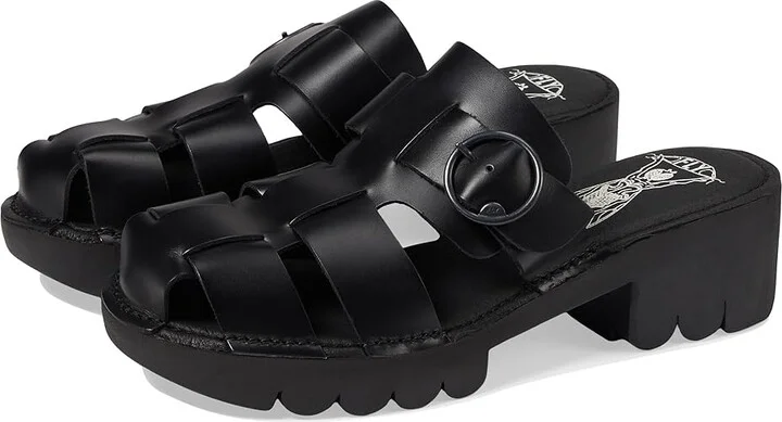 FLY LONDON ENVY521FLY Women's Shoes Black Bridle : EU 38 (US Women's 7.5-8) M, Leather