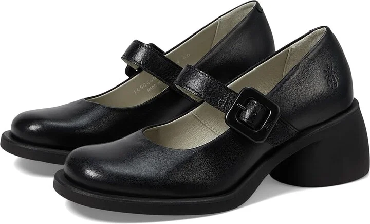 FLY LONDON HUVI044FLY Women's Shoes Black : EU 39 (US Women's 8-8.5) M, Leather