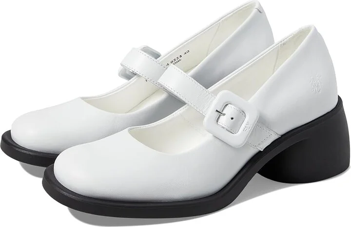 FLY LONDON HUVI044FLY Women's Shoes White Gotborg : EU 38 (US Women's 7.5-8) M, Leather