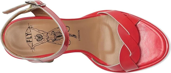 FLY LONDON MoJI263FLY Women's Sandals Scarlet : EU 39 (US Women's 8-8.5) M, Leather/Rubber - Image 2