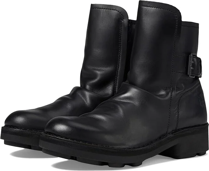 FLY LONDON NAFE142FLY Women's Boots Black : EU 37 (US Women's 6.5-7) M, Leather/Suede