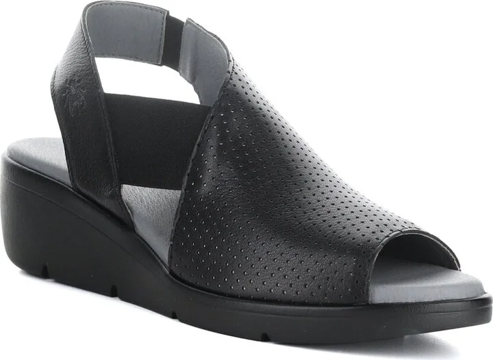 Fly London Nisi Leather Wedge Sandal